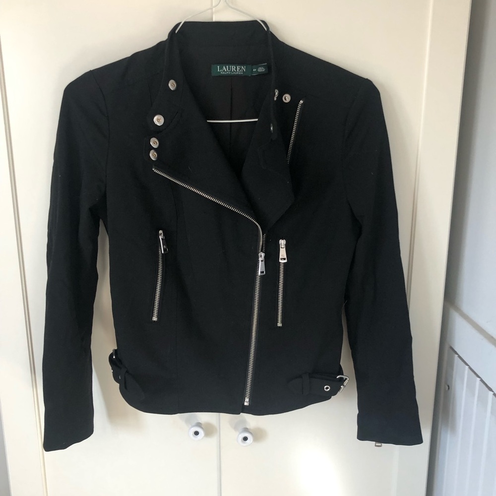 Lauren fabric biker jacket